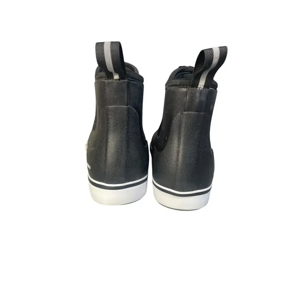 Furuian Women’s Black Ankle Deck Waterproof Boots Size-8